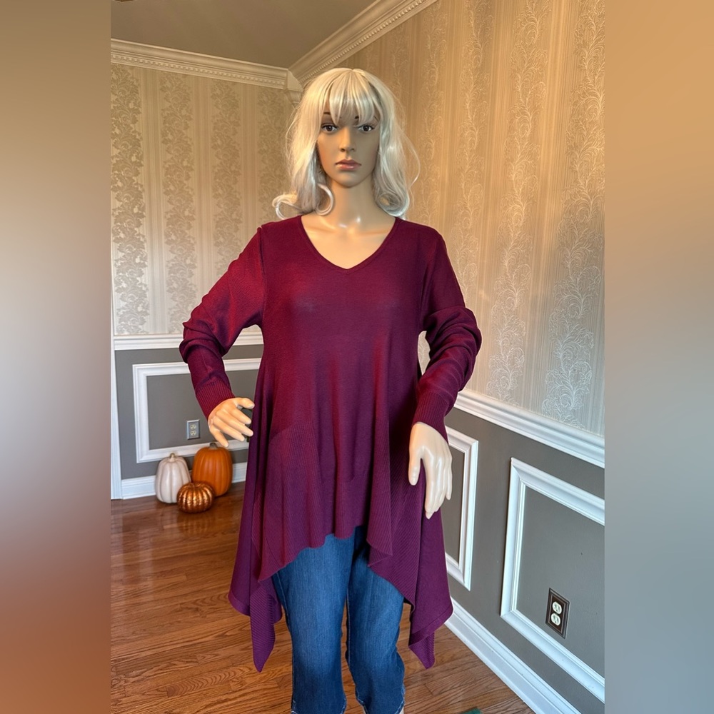 Worn once!🤩CUPIO!❄️Maroon Long Sweater/size-L